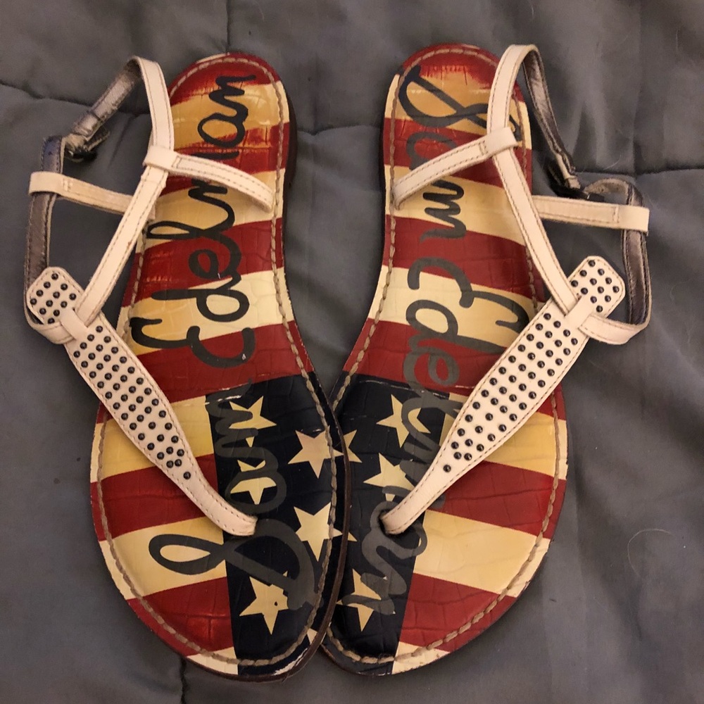 Sam Edelman RED, WHITE and BLUE sandals.